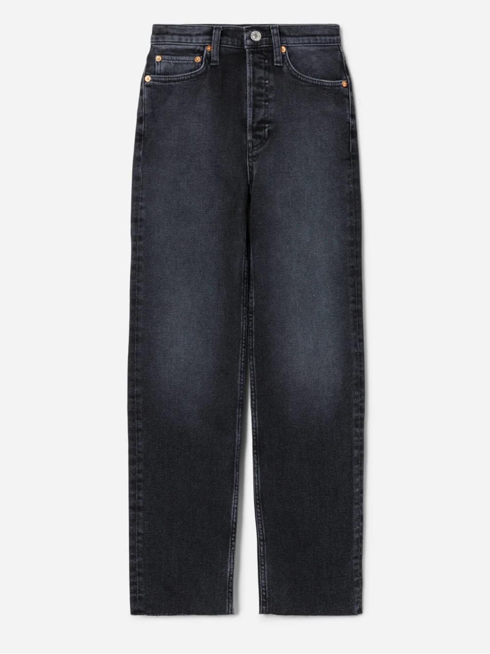 RE/DONE vintage wash high waist straight leg jeans XXL